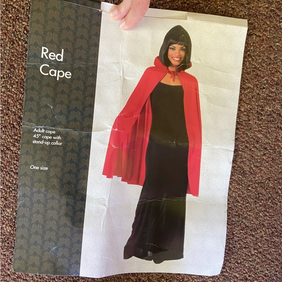 Rubies Blood red cape + Black PMG witch gown. Perfect for any costume affair. - Picture 2 of 11